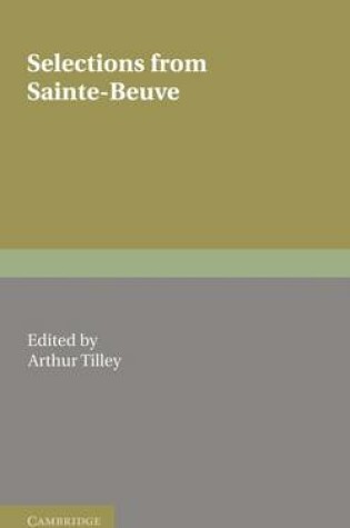 Cover of Selections from Sainte-Beuve