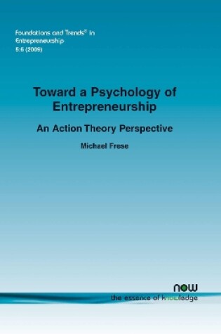 Cover of Towards a Psychology of Entrepreneurship