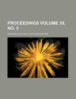 Book cover for Proceedings Volume 39, No. 5