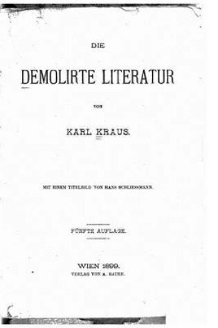 Cover of Demolirte Litteratur