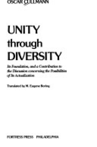 Cover of Unity Through Diversity