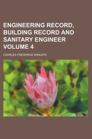 Cover of Engineering Record, Building Record and Sanitary Engineer Volume 4
