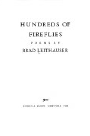 Cover of Hundreds of Fireflies