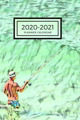 Book cover for Teal Green Fisherman in the Ocean Surf Dated Calendar Planner 2 years To-Do Lists, Tasks, Notes Appointments