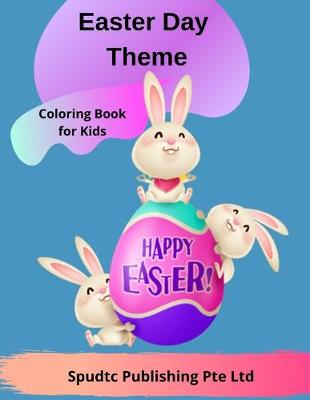 Book cover for Easter Day Theme Coloring Book for Kids