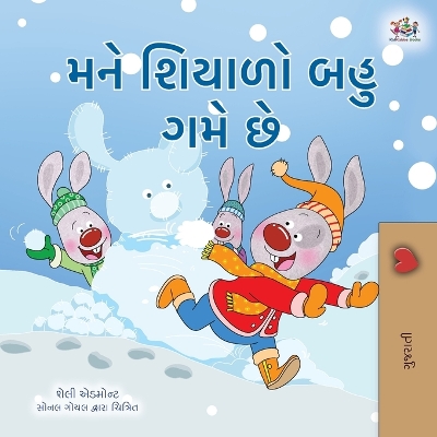 Book cover for I Love Winter (Gujarati Book for Kids)