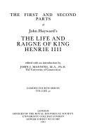 Book cover for The First and Second Parts of John Hayward's       `The Life and Raigne of King Henrie IIII'