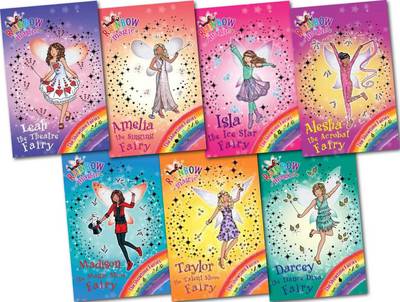 Book cover for Rainbow Magic: Showtime Fairies Pack (Alesha the Acrobat Fairy; Amelia the Singing Fairy; Darcey the Dance Diva Fairy; Isla the Ice Star Fairy; Leah the Theatre Fairy...)