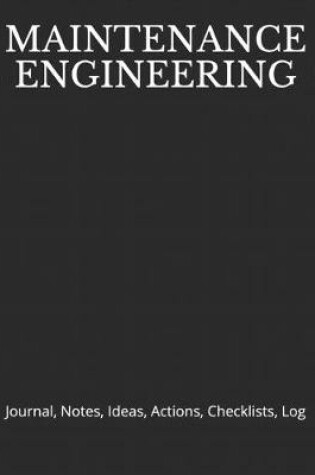 Cover of Maintenance Engineering