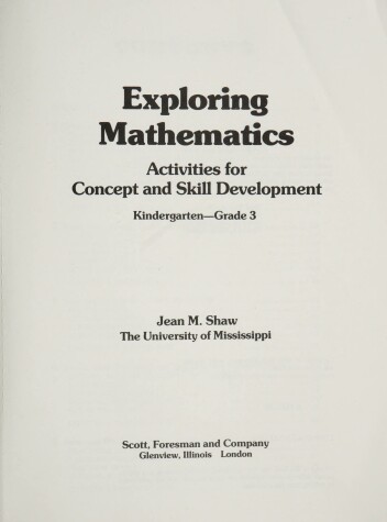 Book cover for Exploring Mathematics Gr K-3 G