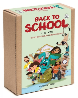 Book cover for Back to School book set for preschoolers (Set of 7)