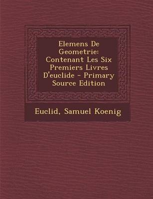 Book cover for Elemens de Geometrie