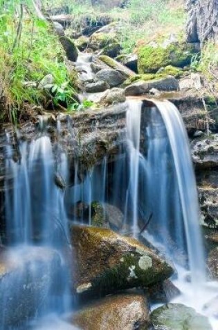 Cover of Waterfall Rocks Scenery Nature Journal Notebook