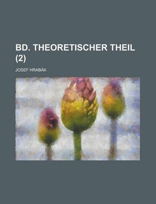 Book cover for Bd. Theoretischer Theil (2)