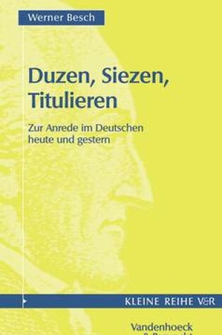 Cover of Duzen, Siezen, Titulieren