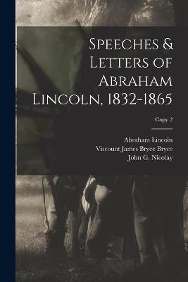 Book cover for Speeches & Letters of Abraham Lincoln, 1832-1865; copy 2