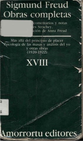Book cover for Obras Completas - Tomo XVIII Mas Alla del Principio del Placer