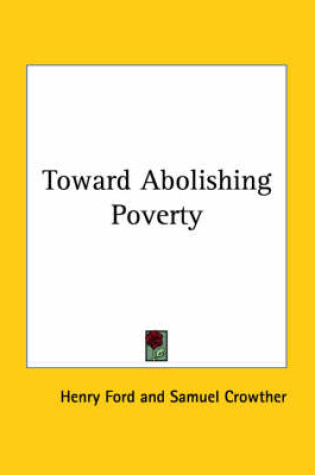 Cover of Toward Abolishing Poverty