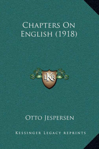 Cover of Chapters on English (1918)