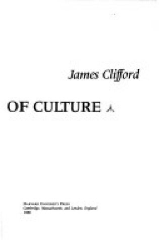 Cover of The Predicament of Culture