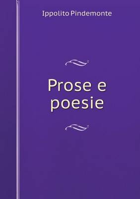 Book cover for Prose e poesie