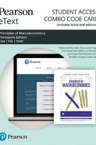 Cover of Pearson Etext for Principles of Macroeconomics -- Combo Access Card