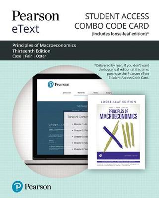 Book cover for Pearson Etext for Principles of Macroeconomics -- Combo Access Card