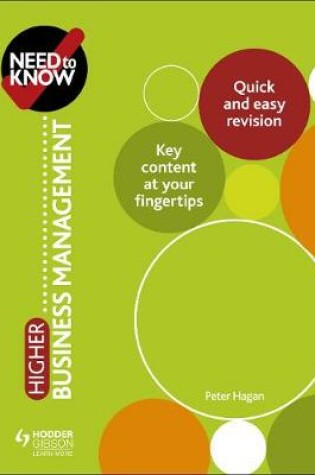 Cover of Need to Know: Higher Business Management