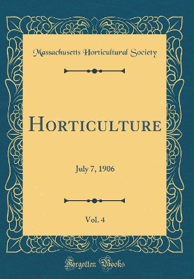 Book cover for Horticulture, Vol. 4