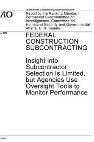 Cover of Federal Construction Subcontracting