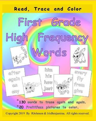 Book cover for Read, Trace and Color First Grade High Frequency Words