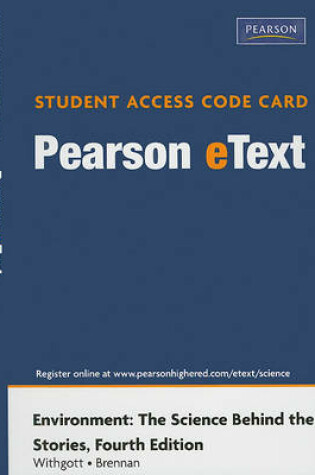 Cover of Pearson eText Student Access Code Card for Environment