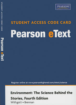 Book cover for Pearson eText Student Access Code Card for Environment