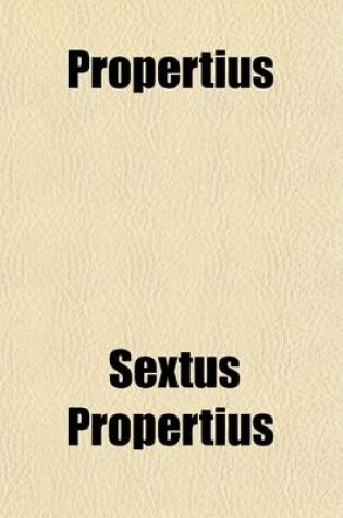 Cover of Propertius