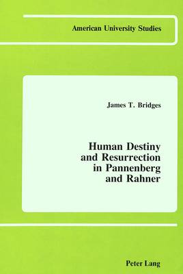 Cover of Human Destiny and Resurrection in Pannenberg and Rahner