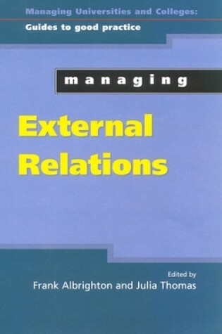 Cover of Managing External Relations In Higher Education