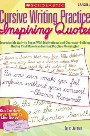 Cover of Cursive Writing Practice: Inspiring Quotes