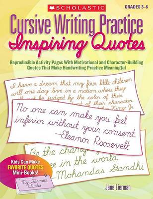 Book cover for Cursive Writing Practice: Inspiring Quotes