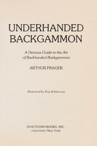 Cover of Underhanded Backgammon
