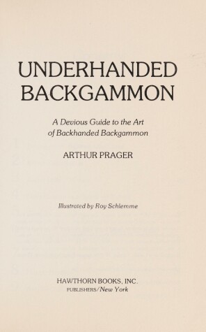 Book cover for Underhanded Backgammon