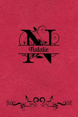 Book cover for Split Letter Personalized Name Journal - Natalie