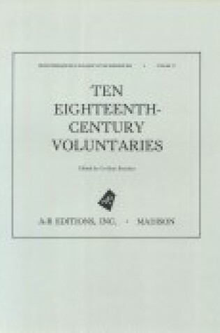 Cover of Ten Eighteenth-Century Voluntaries