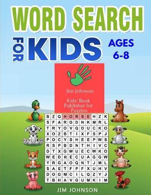 Book cover for Word Search for Kids Ages 6-8