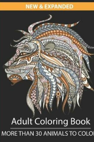 Cover of New &Expanded Adult coloring book more than 30 animals to color