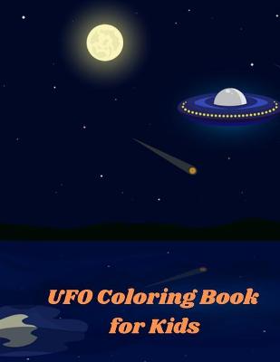 Book cover for UFO Coloring Book for kids
