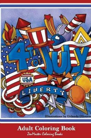 Cover of 4th of July Adult Coloring Book