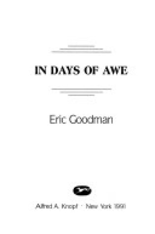 Cover of In Days of Awe