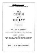 Book cover for Dentist and the Law