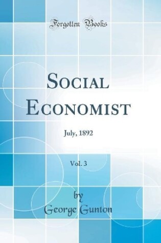 Cover of Social Economist, Vol. 3