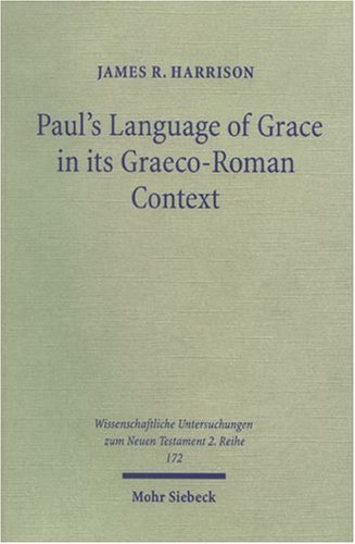 Book cover for Paul's Language of Grace in its Graeco-Roman Context